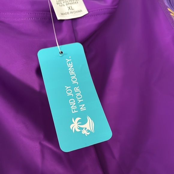 Women’s 7" Cross High Waisted Swim Board Shorts Size XL Swimsuit Quick Dry - Picture 6 of 6